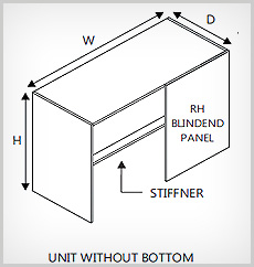 Base Blind End Gas/Cylinder Cabinet